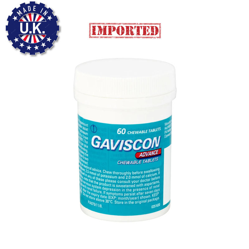 UK Gaviscon Advance 60 Chewable Tablets Medical Mart Pharmacy & Smart
