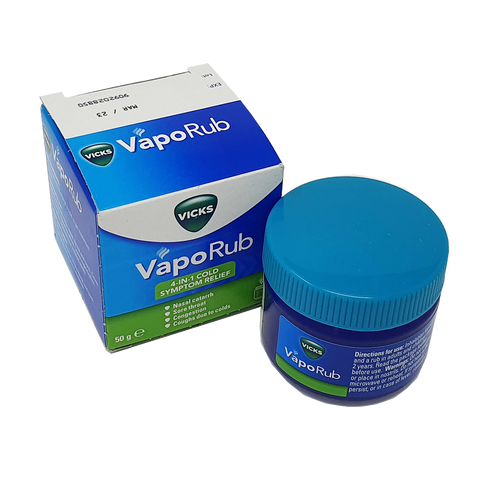 UK Vicks VapoRub, Relief of Cough Cold and Flu Like Symptoms, Jar 50g