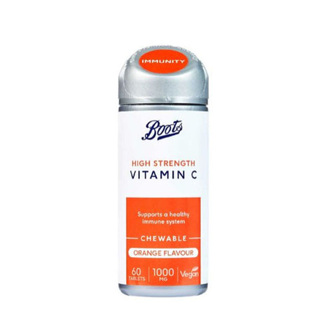 Boots Vitamin C High Strength Chewable 1000mg 60-Tablets