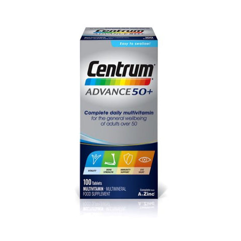 Centrum Advance 50+ A to Z Multivitamins & Minerals 100 Tablets
