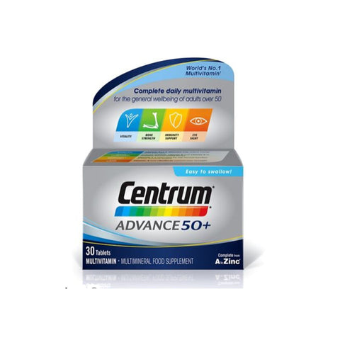 Centrum Advance 50+ A to Z Multivitamins & Minerals 30 Tablets