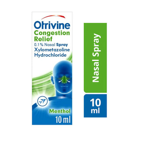 Otrivine Adult Congestion Relief Nasal Spray Measured Dose Sinusitis 10ml